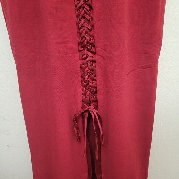 House of CB NWT Red Romy Mesh Corset Bodycon Maxi Dress SMALL REG CUP - Picture 11 of 12